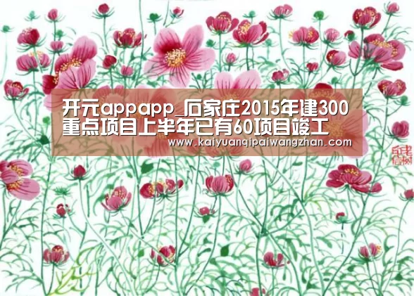 开元appapp_石家庄2015年建300重点项目上半年已有60项目竣工(图3) 开元app